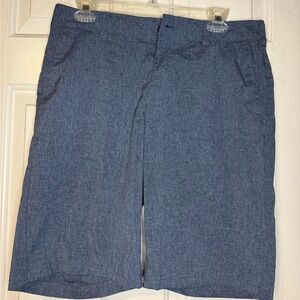 Hogan Men's Light Blue Flat Front Shorts